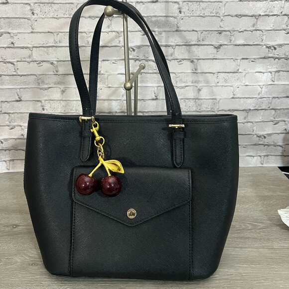Michael Kors Jet Set Large Leather Pocket Tote Bag | Michael Kors - Picture 1 of 5